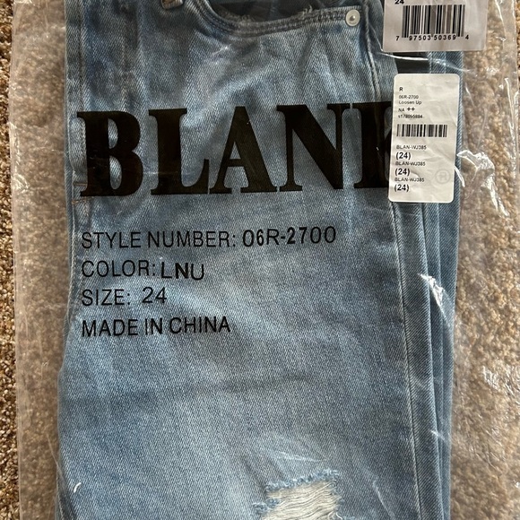 Blank NYC The Baxter Straight Women’s Jeans Size 24 NWT - Picture 7 of 7